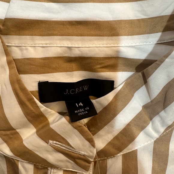 J. Crew Cotton Poplin Popover Tunic with Jeweled Buttons Size 14 NWT - Picture 8 of 9